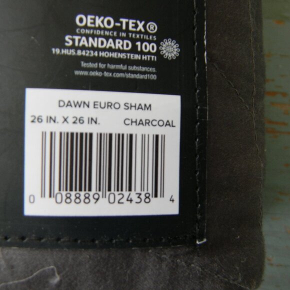 NEW UGG DAWN EURO SHAM CHARCOAL GRAY 26"X26" - Picture 4 of 5